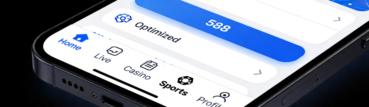 Tampilan antarmuka M88 mobile yang dioptimalkan untuk layar smartphone dengan menu navigasi yang jelas