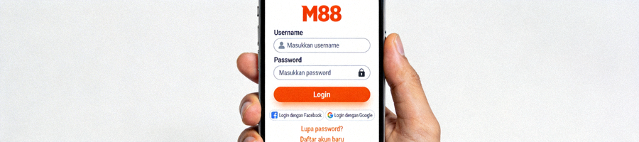 Tampilan halaman login M88 yang dioptimalkan untuk perangkat mobile atau smartphone